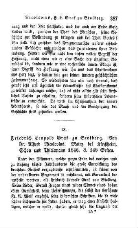 387-392 "Friedrich Leopold Graf zu Stolberg" von Alfred Nicolovius