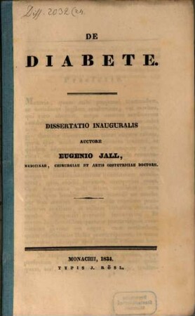 De diabete : Diss. inaug.