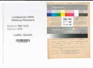 Entnazifizierung Heinrich Loelfer , geb. 31.03.1902 (Bankvorstand)