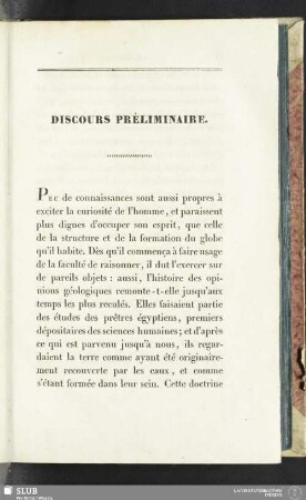 Discours préliminaire