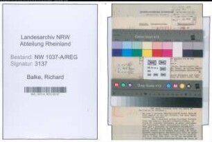 Entnazifizierung Richard Balke , geb. 20.12.1909 (Arbeiter)