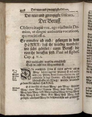 Der neun und zwanzigste Discurs, Der Beruff. - Der zwey und dreyßigste Discurs, Das Amen/ Amen.