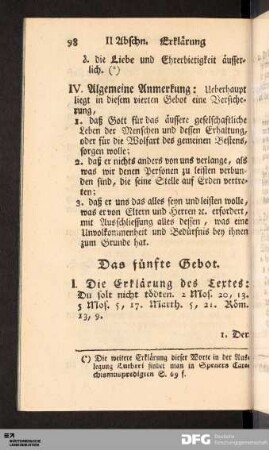 Das fünfte Gebot.