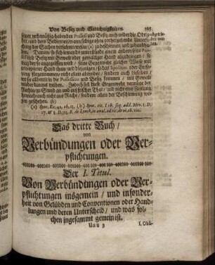 Der I. Titul. - Der VI. Titul.