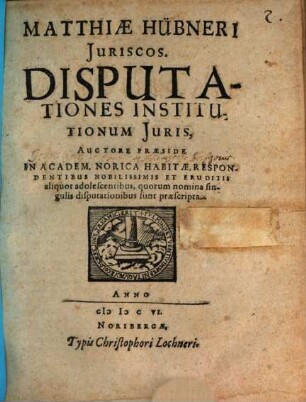 Disputationes institutionum iuris