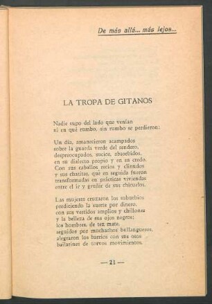 De más allá... más lejos...