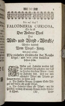 Vom Vogel-Fang.