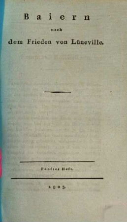 Baiern nach dem Frieden von Lüneville, 5