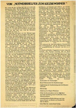 Flugschrift: Vom Notwehrhelfer zum Kiezbewohner, 1980
