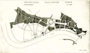 Grund, Peter; Düsseldorf; Schlageter - Forum, Gauleitung mit Kongreßhalle und Ehrenmal - Gestaltungsplan