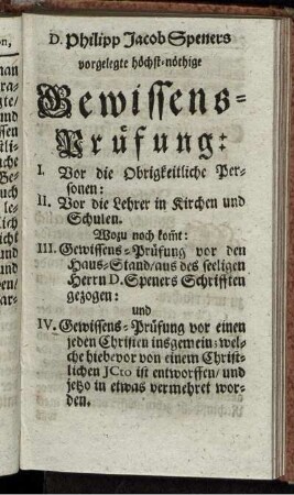 Gewissens-Prüfung.
