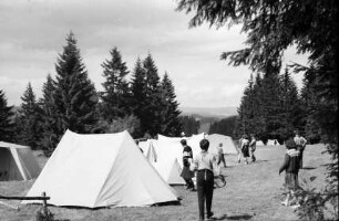 Thurner: ungarisches Pfadfinderlager im Schwarzwald, Spielwiese, Zeltlager