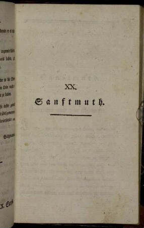 XX. Sanftmuth.