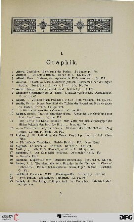 I. Graphik (Nr. 1-370)