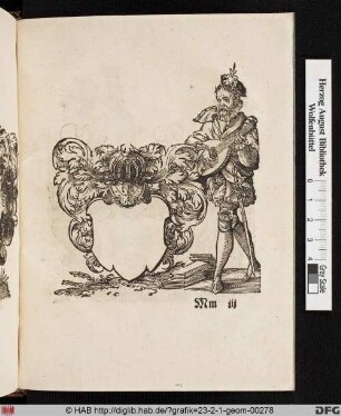 Wappen mit Musikant
