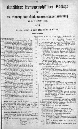 No 5, 5. Februar 1913