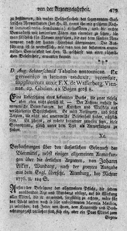 Beobachtungen über den äußerlichen Gebrauch der Bleymittel.
