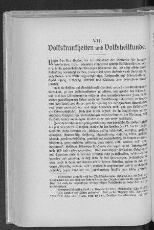 VII. Volkskrankheiten und Volksheilkunde.