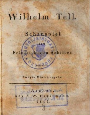 Wilhelm Tell : Schauspiel