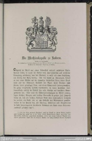 Die Mathiaskapelle zu Kobern