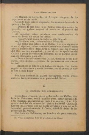 II - La sorpresa del gobernador