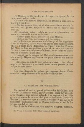 II - La sorpresa del gobernador