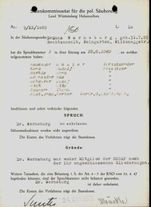 Werneburg, Hans, Dr.