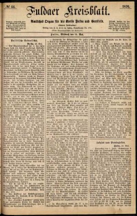 Ausgabe vom Mittwoch, den 31. Mai 1876.