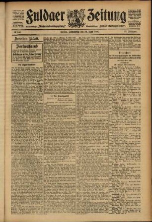 Zweite Ausgabe vom Donnerstag, den 28. Juni 1906.