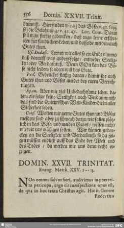 Domin. XXVII. Trinitat. Evang. Matth. XXV. 1-13