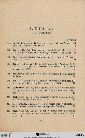 Antiquitäten (Nr. 184-363)