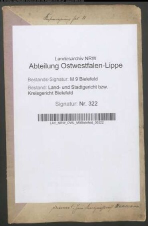 Wellhöner, Friedrich Wilhelm, Kaufmann, Feldmark Bielefeld. Wagner, Clara, Feldmark Bielefeld