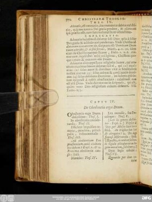Caput IV. De Obedientia erga Deum.