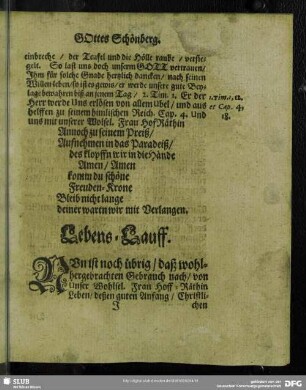 Lebenslauf : Lebens-Lauff