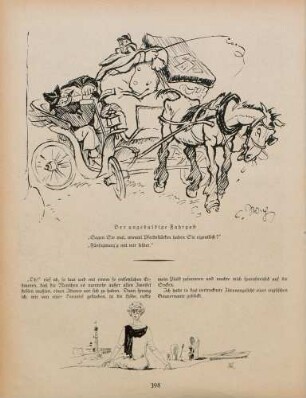"Der ungeduldige Fahrgast" "Am Strande"