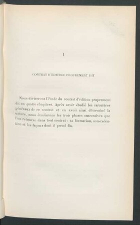 I. Contrat d'édition proprement dit