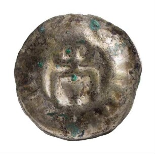 Münze, Hohlpfennig, Mitte 15. Jh