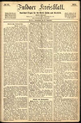Ausgabe vom Samstag, den 29. November 1873.
