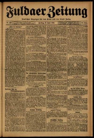 Ausgabe vom Freitag, den 17. Juni 1921.