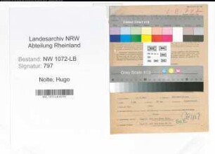 Entnazifizierung Hugo Nolte , geb. 14.09.1900 (Angestellter)