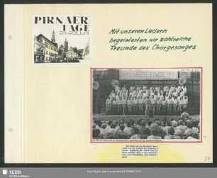 Anläßlich der Pirnaer Tage gab der Bergsteigerchor ein Konzert auf dem Marktplatz in Pirna : Dirigent: Karl-Heinz Hanicke