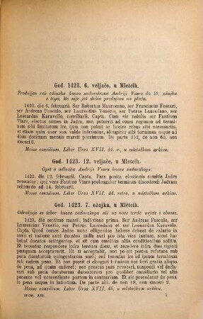 Listine o odnošajih izmedju južnoga slavenstva i Mletačke Republike. 9, Od godine 1423 do 1452.