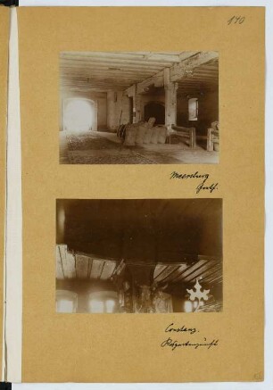 Gasthof, Meersburg / Rosgartenmuseum, Konstanz: Innenansichten (aus: Skizzen- und Fotoalbum 24)
