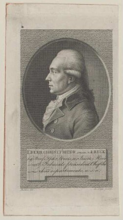 Bildnis des Eberh. Christ. Friedr. Freih. v. d. Reck