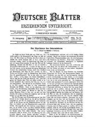 Der Rhythmus des Geisteslebens : (Schluß)