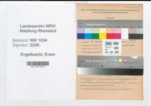 Entnazifizierung Erwin Engelbrecht , geb. 26.11.1915 (Oberfeldwebel)