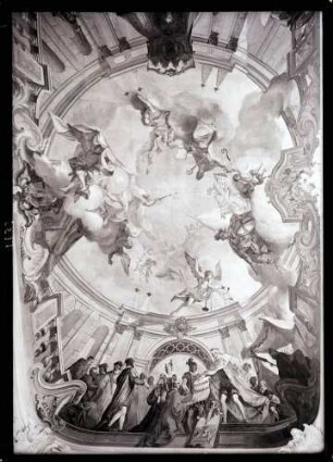 Kloster; Deckenbild im Treppenhaus