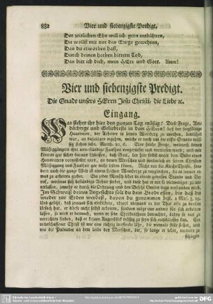Vier und siebenzigste Predigt