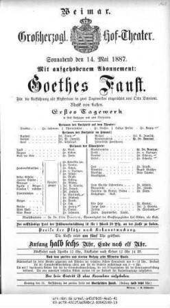 Faust. Erstes Tagewerk