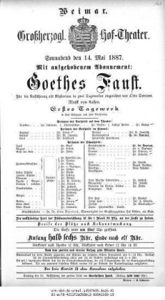Faust. Erstes Tagewerk